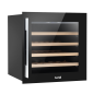 Baridi 60cm Built-In 36 Bottle Wine Cooler with Beech Wood Shelves and Internal LED Light, Black