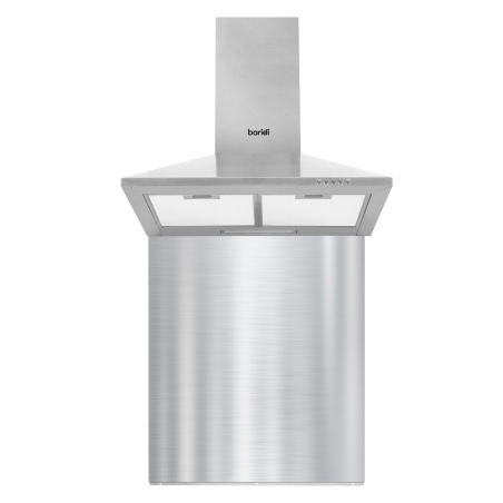 Baridi 60cm Chimney Style Cooker Hood with Carbon Filters & Splashback, Stainless Steel