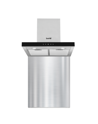 Baridi 60cm T Shape Chimney Cooker Hood with Carbon Filters & Splashback, Stainless Steel