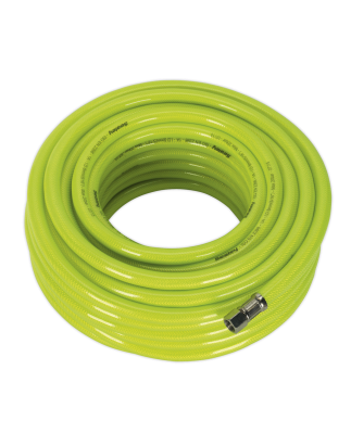 High-Visibility Air Hose with 1/4"BSP Unions 20m x 8mm