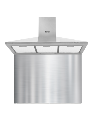 Baridi 90cm Chimney Style Cooker Hood with Carbon Filters, Stainless Steel