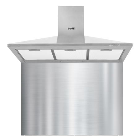 Baridi 90cm Chimney Style Cooker Hood with Carbon Filters, Stainless Steel