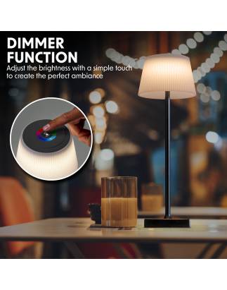 Lampe de table rechargeable Dellonda pour les couleurs RVB du restaurant du bureau à domicile