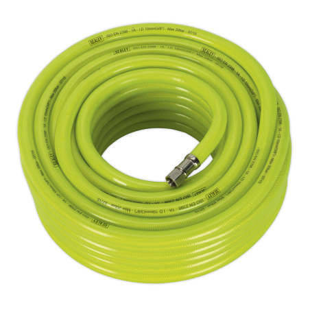 High-Visibility Air Hose with 1/4"BSP Unions 20m x 10mm