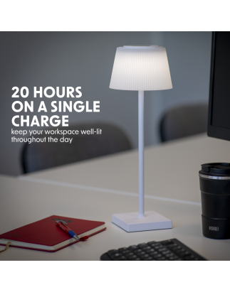 Dellonda Rechargeable Table Lamp for Home Office Restaurant RGB Colours