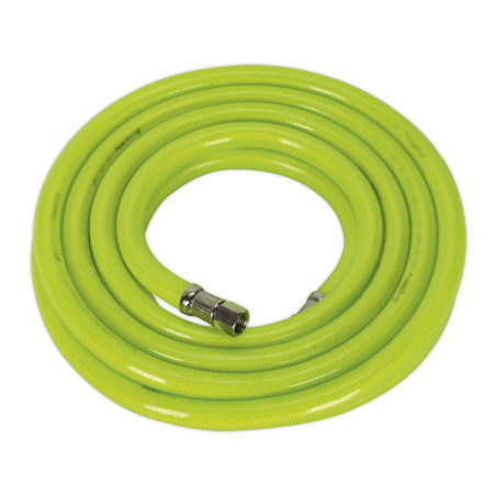 High-Visibility Air Hose with 1/4"BSP Unions 5m x 10mm