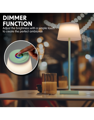 Lampe de table rechargeable Dellonda pour les couleurs RVB du restaurant du bureau à domicile