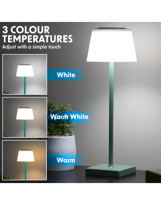 Dellonda Rechargeable Table Lamp for Home Office Restaurant RGB Colours