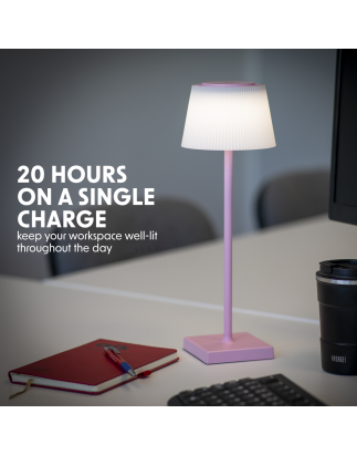 Dellonda Rechargeable Table Lamp for Home Office Restaurant RGB Colours