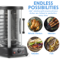 Baridi Rotisserie Grill, Kebabs, Gyros, Brochettes, Rôtis, 1500W, 21L, Noir