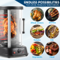 Baridi Rotisserie Grill, Kebabs, Gyros, Brochettes, Rôtis, 1500W, 21L, Noir