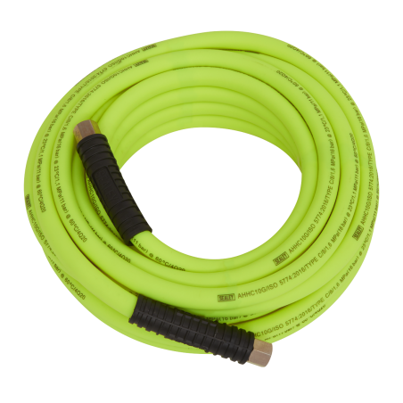 High-Visibility Hybrid Air Hose with 1/4"BSP Unions 10m x 8mm