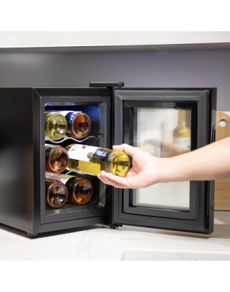 Baridi 6 Bottle Wine Cooler, Thermoelectric, 5-18°C, Touch Control