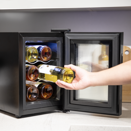 Baridi 6 Bottle Wine Cooler, Thermoelectric, 5-18°C, Touch Control