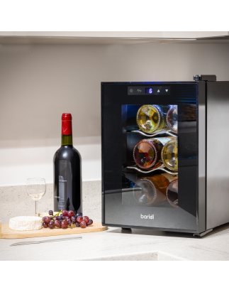 Baridi 6 Bottle Wine Cooler, Thermoelectric, 5-18°C, Touch Control