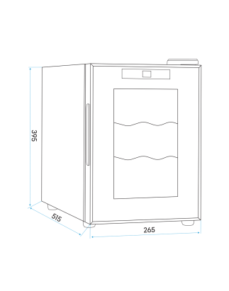 Refroidisseur à vin Baridi 6 bouteilles, thermoélectrique, 5-18°C, commande tactile