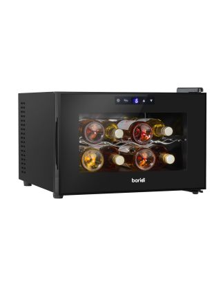 Baridi 8 Bottle Wine Cooler, Thermoelectric, 5-18°C, Touch Control