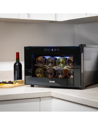 Baridi 8 Bottle Wine Cooler, Thermoelectric, 5-18°C, Touch Control