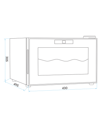 Refroidisseur à vin Baridi 8 bouteilles, thermoélectrique, 5-18°C, commande tactile