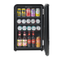 Baridi 70L Under Counter Drinks/Beer & Wine Cooler Fridge, Retro Style, Black