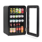 Baridi 70L Under Counter Drinks/Beer & Wine Cooler Fridge, Retro Style, Black