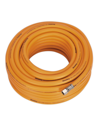 High-Visibility Hybrid Air Hose with 1/4"BSP Unions 20m x 8mm