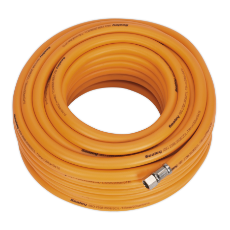 High-Visibility Hybrid Air Hose with 1/4"BSP Unions 20m x 8mm