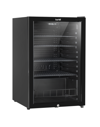 Baridi 115L Under Counter Beer, Drinks & Wine Fridge, Lock, LED Light