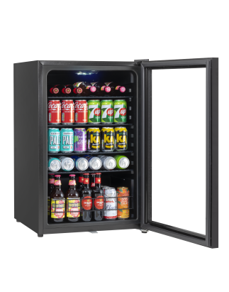 Baridi 115L Under Counter Beer, Drinks & Wine Fridge, Lock, LED Light