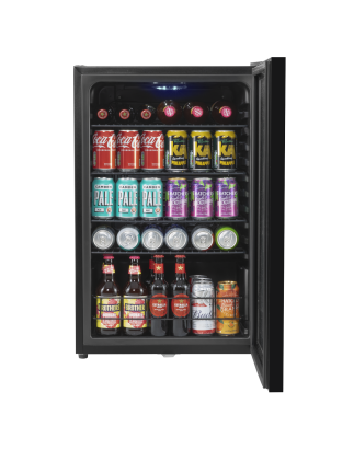 Baridi 115L Under Counter Beer, Drinks & Wine Fridge, Lock, LED Light