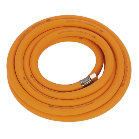 Tuyau d'air hybride haute visibilité avec raccords BSP 1/4" 5 m x 10 mm