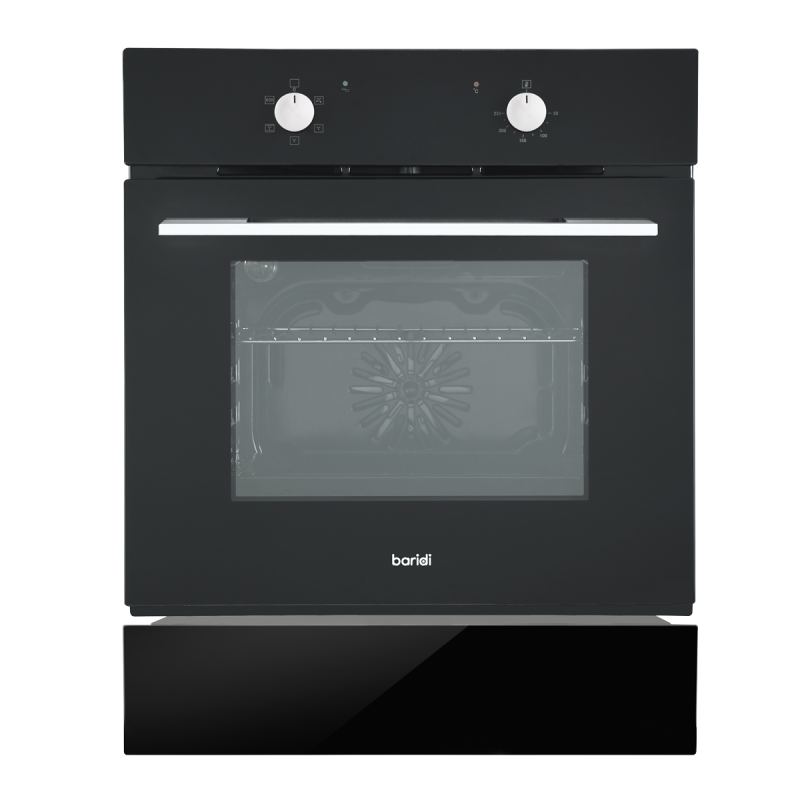 Baridi 60cm 4 Function Fan Assisted Oven & 60cm Warming Drawer Bundle, Black