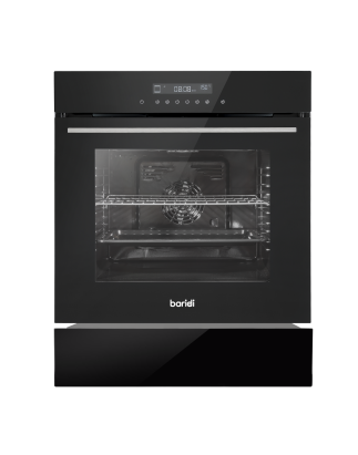 Baridi 60cm 10-Function Fan-Assisted Oven with Touchscreen Controls & 60cm Warming Drawer Bundle, Black