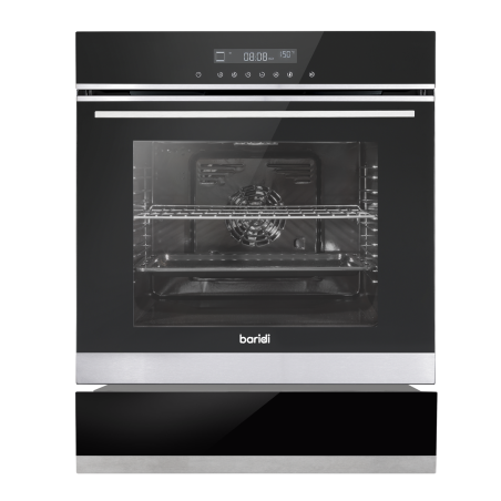 Baridi 60cm 10-Function Fan-Assisted Oven with Touchscreen Controls & 60cm Warming Drawer Bundle, Stainless Steel