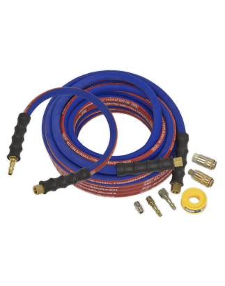 Extra-Heavy-Duty Air Hose Kit with Connectors 15m x 10mm