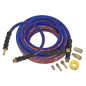 Extra-Heavy-Duty Air Hose Kit with Connectors 15m x 10mm