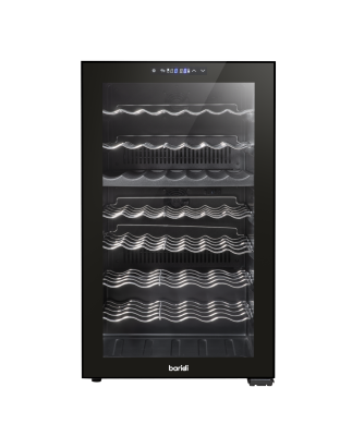 Baridi 52 Bottle Dual Zone Wine Cooler, Fridge, Touch Screen Controls, LED - Black