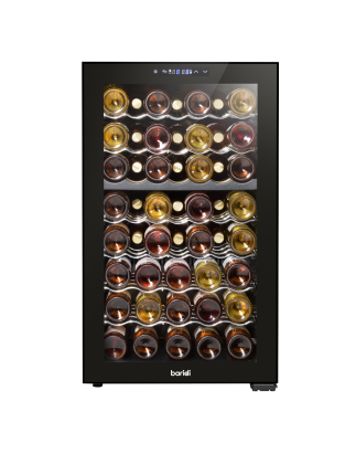 Baridi 52 Bottle Dual Zone Wine Cooler, Fridge, Touch Screen Controls, LED - Black