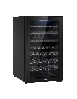 Baridi 52 Bottle Dual Zone Wine Cooler, Fridge, Touch Screen Controls, LED - Black