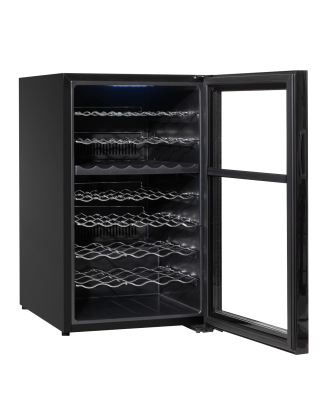 Baridi 52 Bottle Dual Zone Wine Cooler, Fridge, Touch Screen Controls, LED - Black