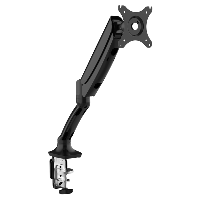 Dellonda Single Monitor Mount Arm, 9kg Load Capacity, 10-27" Screens - Black