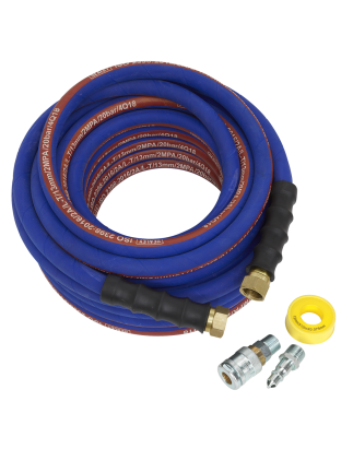 High Flow Air Hose Kit with 100 Series Adaptors 15m x 13mm