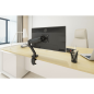 Dellonda Single Monitor Mount Arm, 9kg Load Capacity, 10-27" Screens - Black