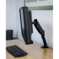 Dellonda Single Monitor Mount Arm, 9kg Load Capacity, 10-27" Screens - Black