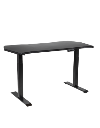 Dellonda Carbon Electric Height Adjustable Standing Desk, 1400 x 700mm Dual Motor 100kg