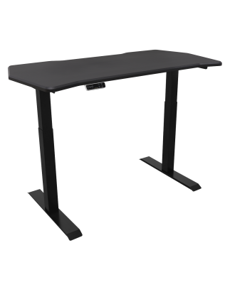 Dellonda Carbon Electric Height Adjustable Standing Desk, 1400 x 700mm Dual Motor 100kg