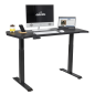 Dellonda Carbon Electric Height Adjustable Standing Desk, 1400 x 700mm Dual Motor 100kg