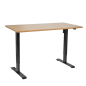 Dellonda Oak Electric Height Adjustable Standing Desk, Office Quiet & Fast 1400 x 700mm