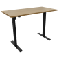 Dellonda Oak Electric Height Adjustable Standing Desk, Office Quiet & Fast 1400 x 700mm