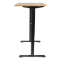 Dellonda Oak Electric Height Adjustable Standing Desk, Office Quiet & Fast 1400 x 700mm